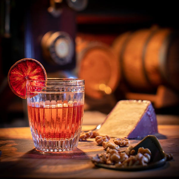 Glass of King Street Barrel Aged Negroni