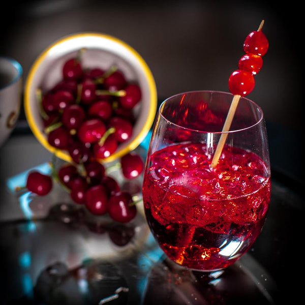 Glass of Angel Street Cherry Gin