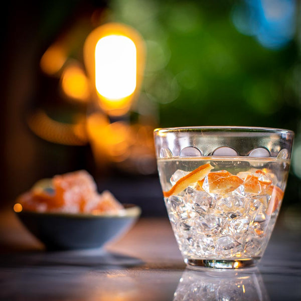 Glass of Clara Street Kumquat Gin